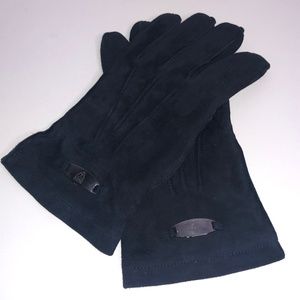 Versace Istante Vintage Dark Blue Suede Zeus Gloves L